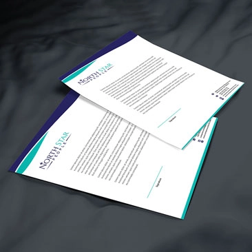 North Star Pebble Letterhead Design